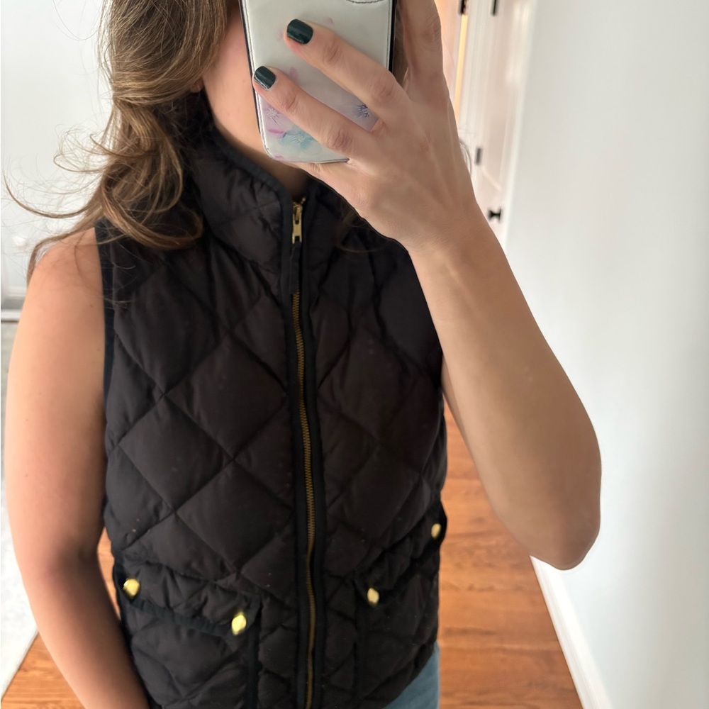J. Crew Charcoal Quilted Vest